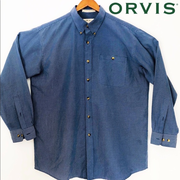 Orvis Other - Longsleeve Blue Checkered Button-Down Dress Shirt